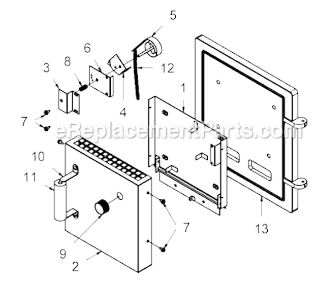 Page B Diagram and Parts List for  US Stove Company Furnace